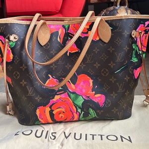 Louis Vuitton Neverfull MM Limited Edition Stephen Sprouse Roses